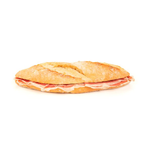 Bocadillo de jamón serrano con tomate